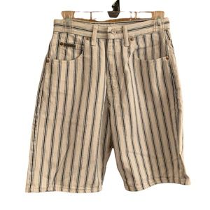 Calvin Klein Blue and White Striped Women Shorts